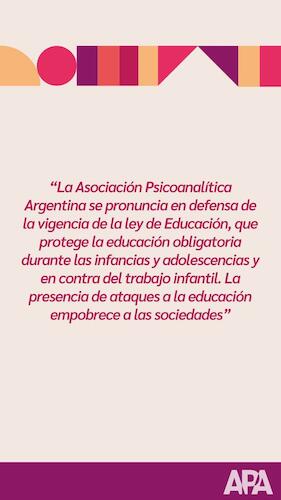 "La Asociación Psicoanalítica Argentina 