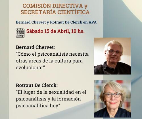 Bernard Chervet y Rotraut De Clerck en APA