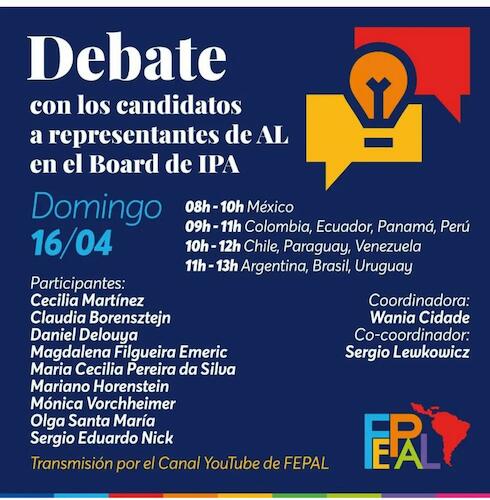 Debate con los candidatos a representantes en el Board de la IPA