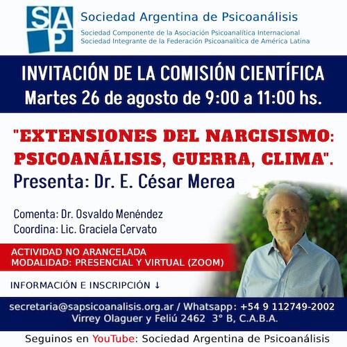 Extensiones del narcisismo: psicoanálisis, guerra, clima