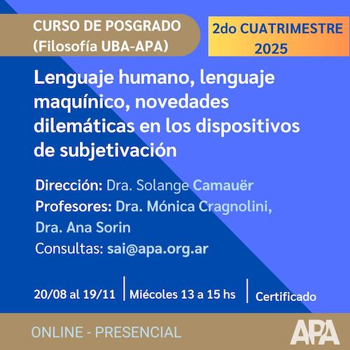 Lenguaje humano, lenguaje maquínico, novedades dilemáticas en los dispositivos de subjetivación
