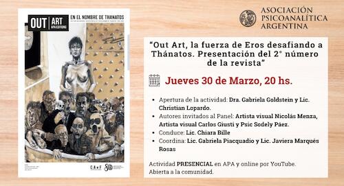 “Out Art, la fuerza de Eros desafiando a Thánatos. Presentación del 2 número de la revista”