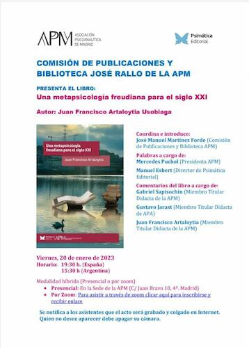 Presenta el libro: Una metapsicología freudiana para el siglo XXI