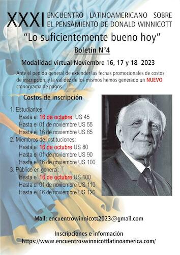 XXXI Encuentro sobre el Pensamiento de Donald Winnicott